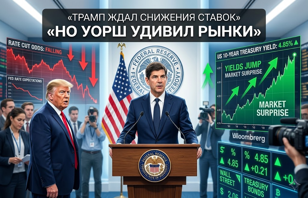 Трамп ждал снижения ставок, но Кевин Уорш удивил рынки