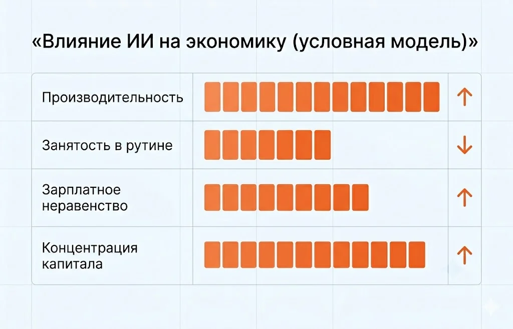 Влияние ии на экономику (условная модель)