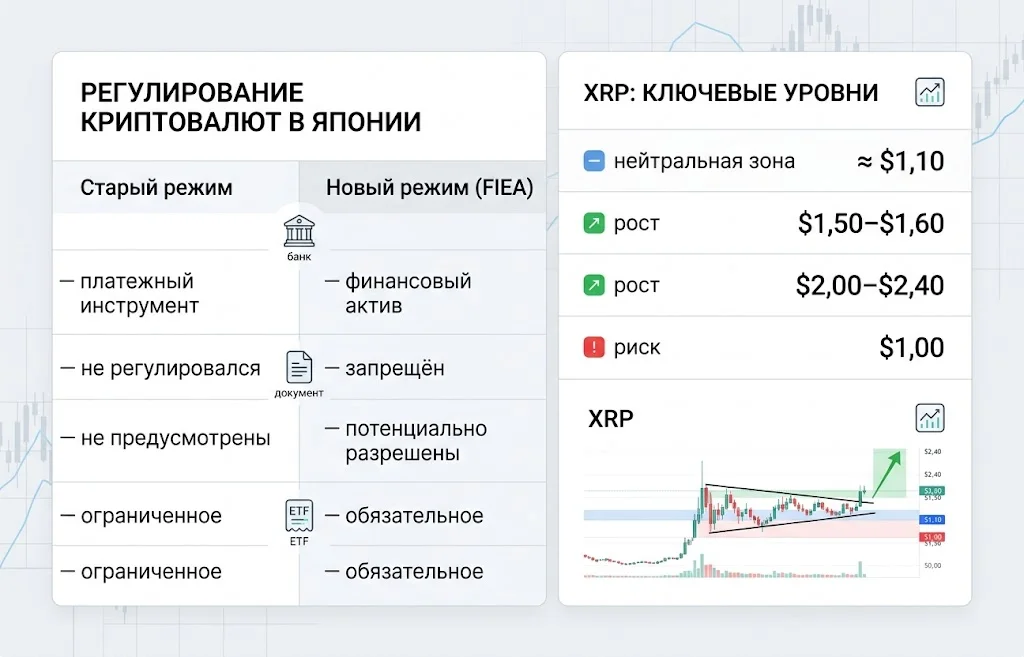 XRP и регулирование в Японии: прогноз роста Ripple и эффект