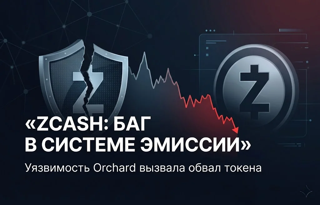 Zcash обвалился на 40%: эмиссия ZEC под угрозой