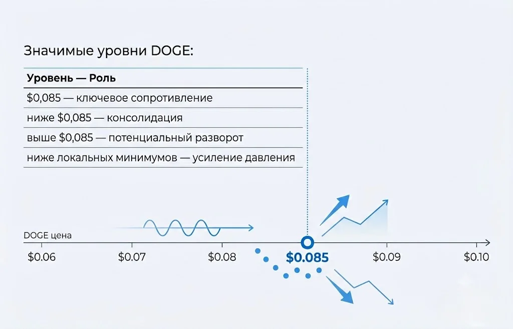 Значимые уровни doge