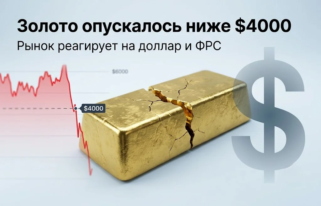 Золото падало ниже $4000: почему рынок резко изменился?