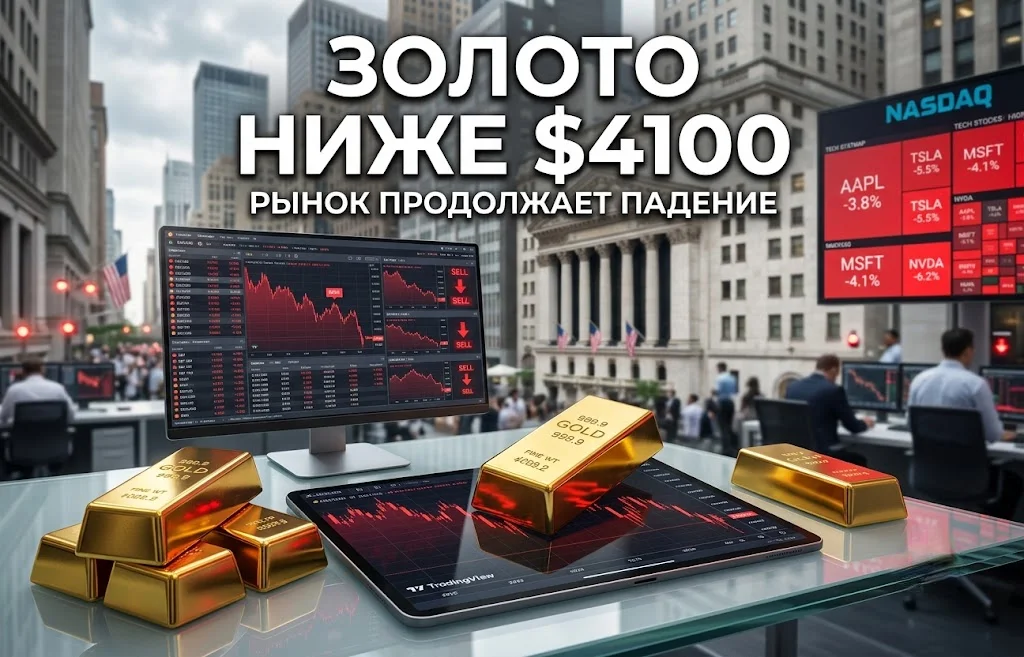 Золото упало ниже $4100: почему банки ухудшают прогнозы?