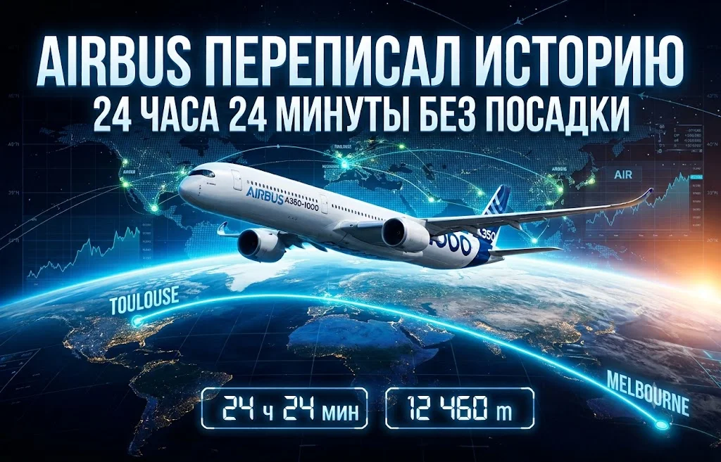 Airbus переписывает историю: A350-1000ULR установил рекорд