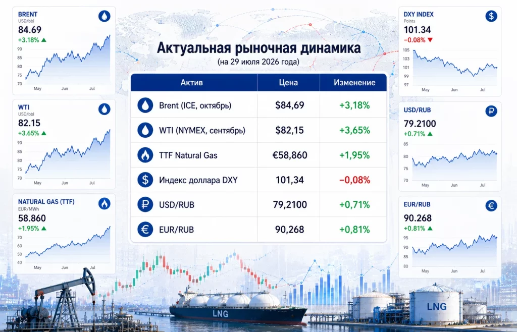 Актуальная рыночная динамика (на 29 июля 2026 года)