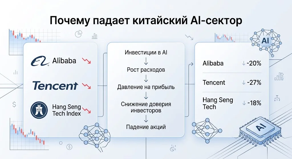Alibaba и Tencent потеряли $318 млрд: что происходит с AI в Китае?