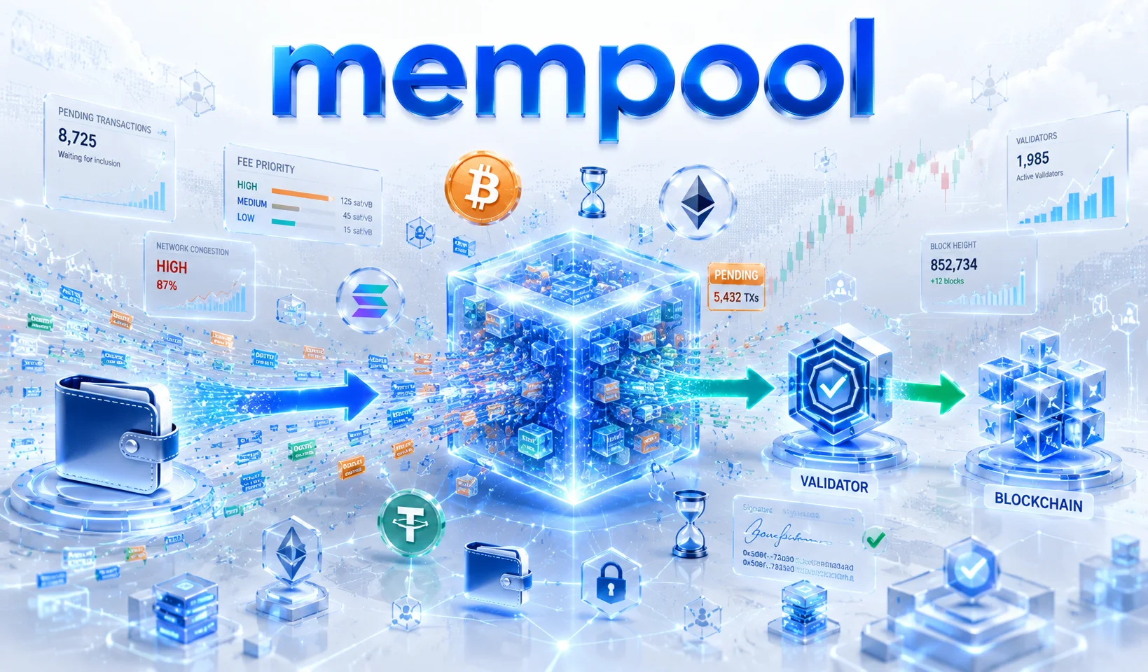 Что такое mempool: почему зависают криптотранзакции?