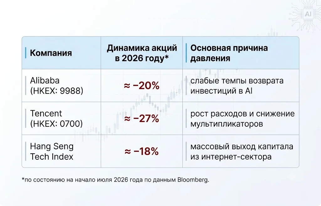 Динамика акций в 2026 году