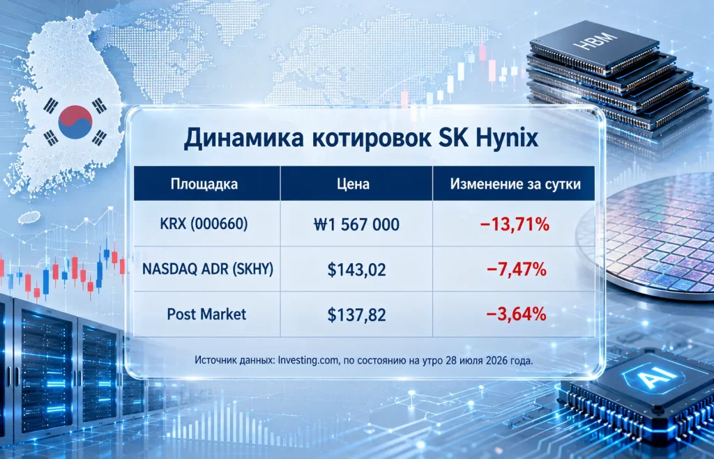 Динамика котировок sk hynix