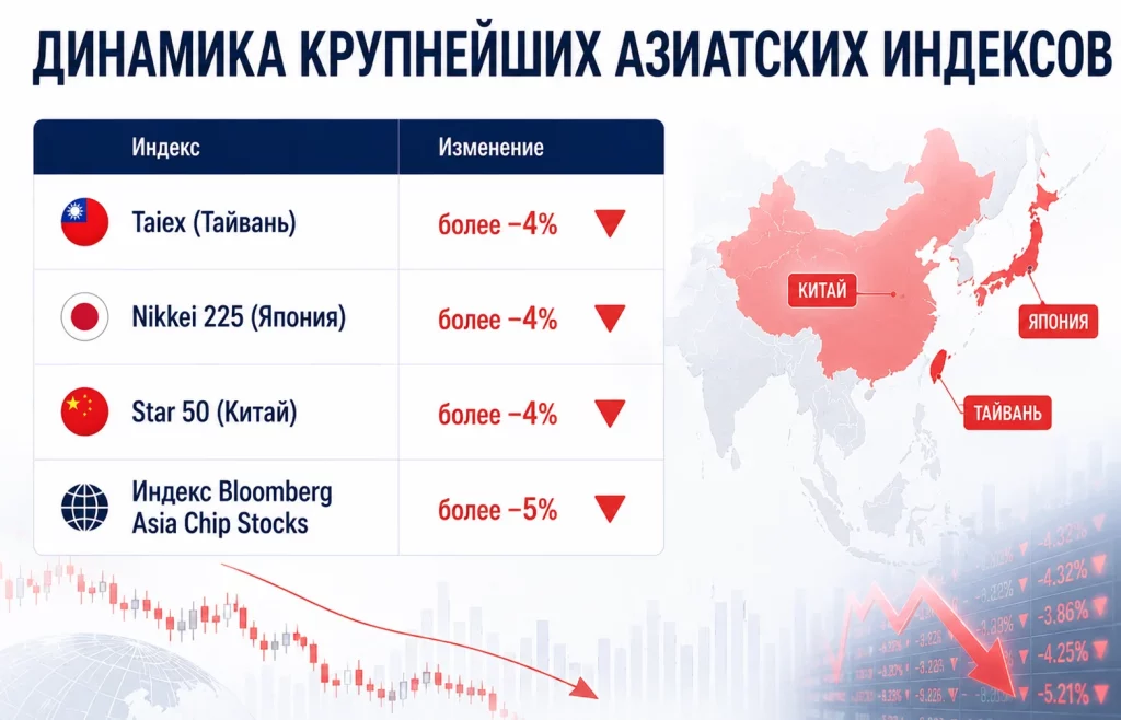 Динамика крупнейших азиатских индексов