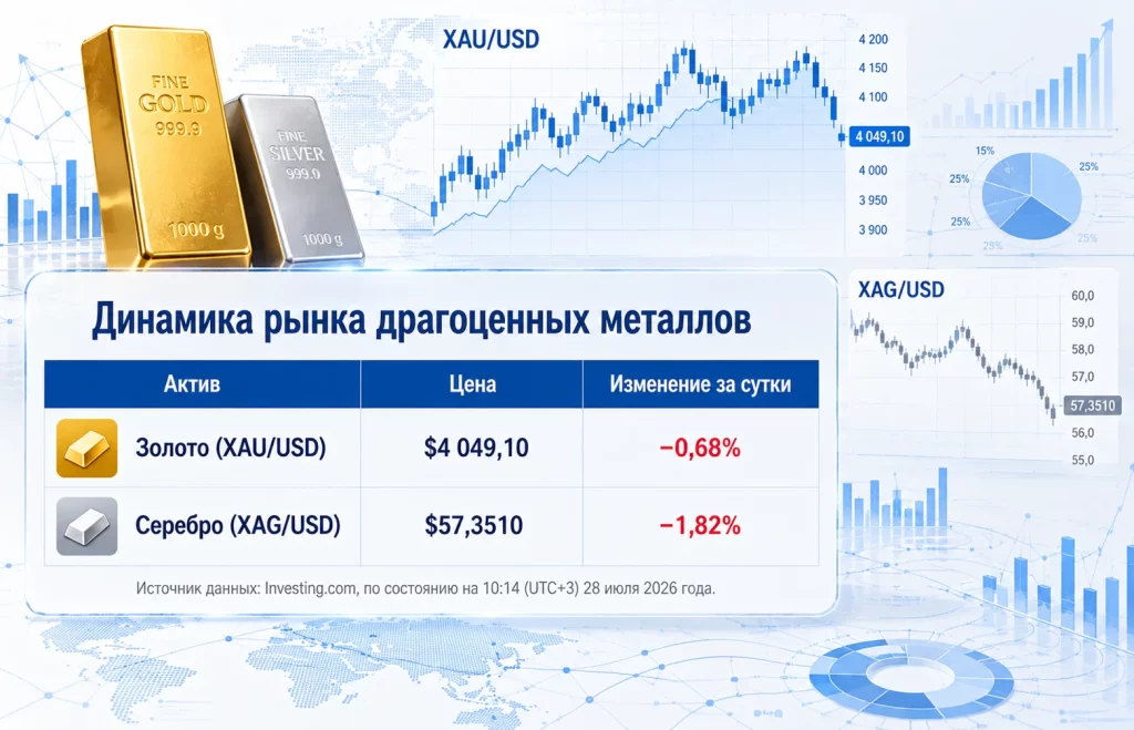 Динамика рынка драгоценных металлов