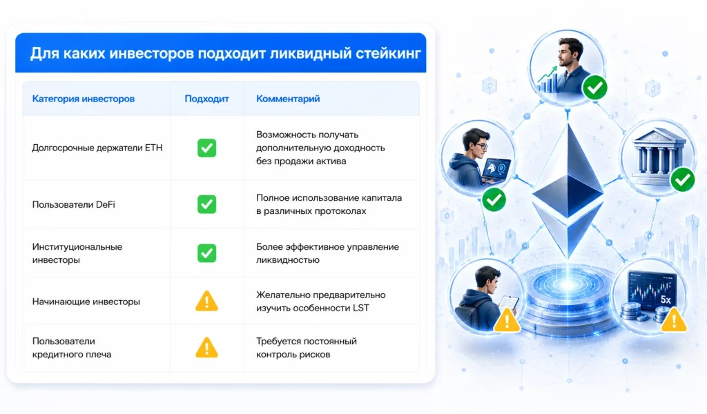 Для каких инвесторов подходит ликвидный стейкинг