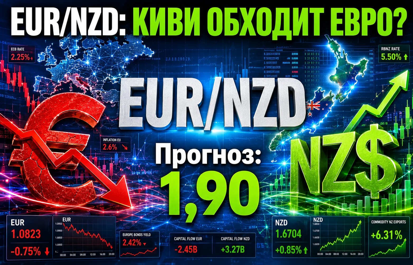 EUR/NZD теряет позиции: почему киви может обойти евро?