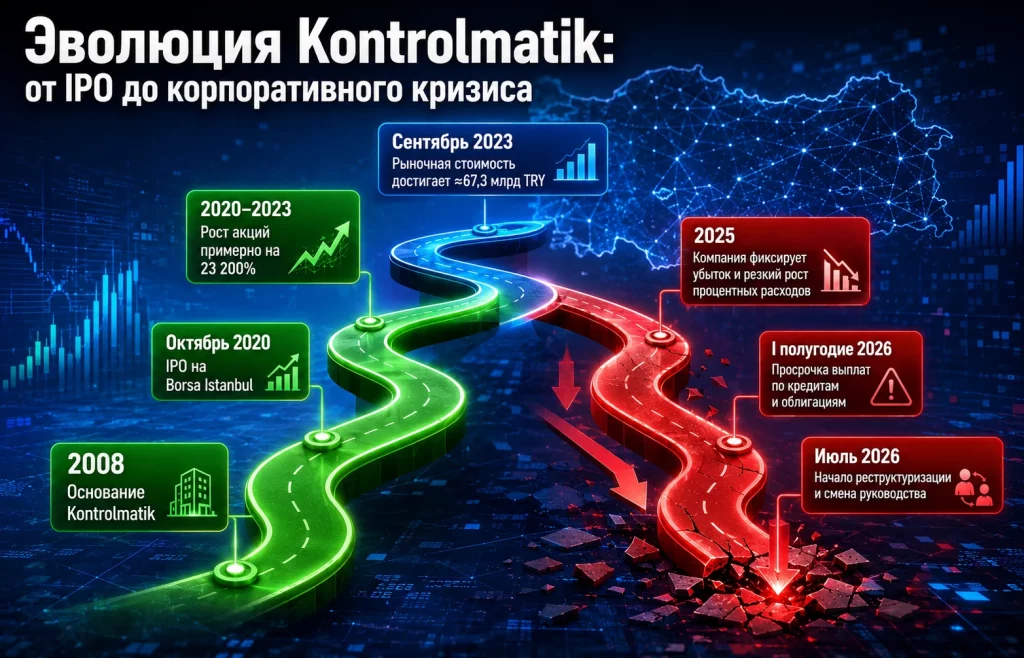 Акции Kontrolmatik рухнули на 90%: конец турецкого Tesla? 1 Эволюция kontrolmatik от ipo до корпоративного кризиса