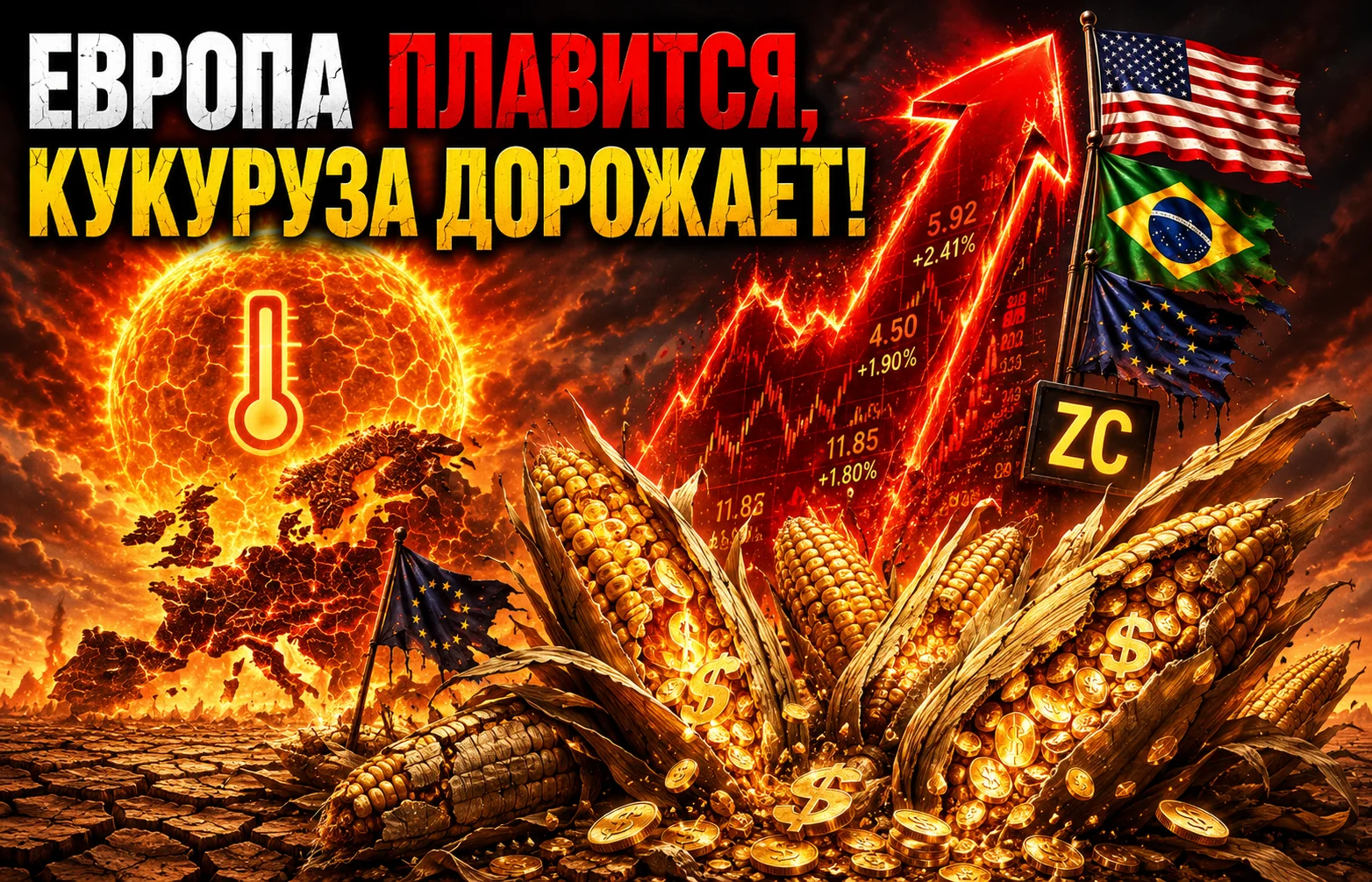 Засуха в ЕС: фьючерсы на кукурузу стремятся вверх