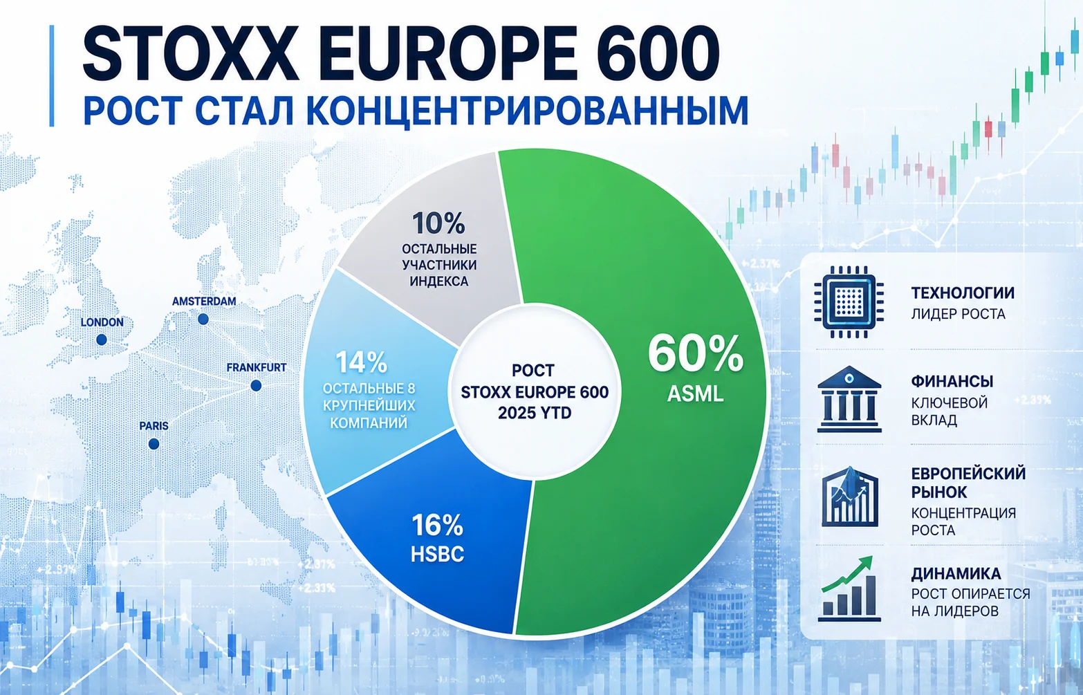 Индекс Stoxx Europe 600 становится заложником AI-бума
