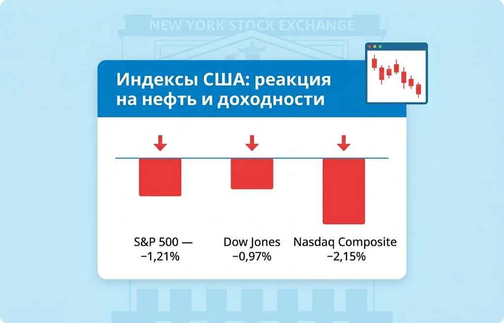Индексы сша реакция на нефть и доходности
