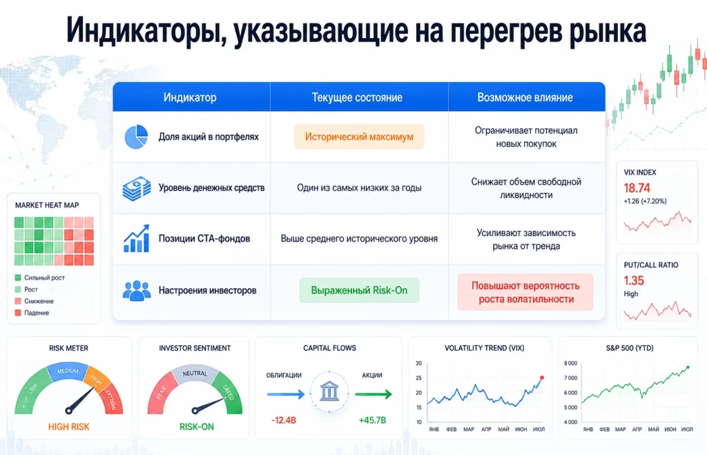 Фондовый рынок США перегрелся? Почему ралли теряет импульс? 4 Индикаторы, указывающие на перегрев рынка