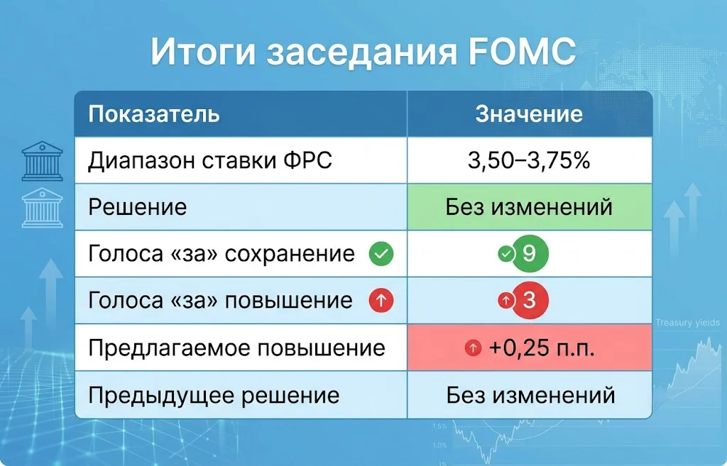 ФРС сохранила процентную ставку: раскол внутри регулятора усилился 2 Итоги заседания fomc