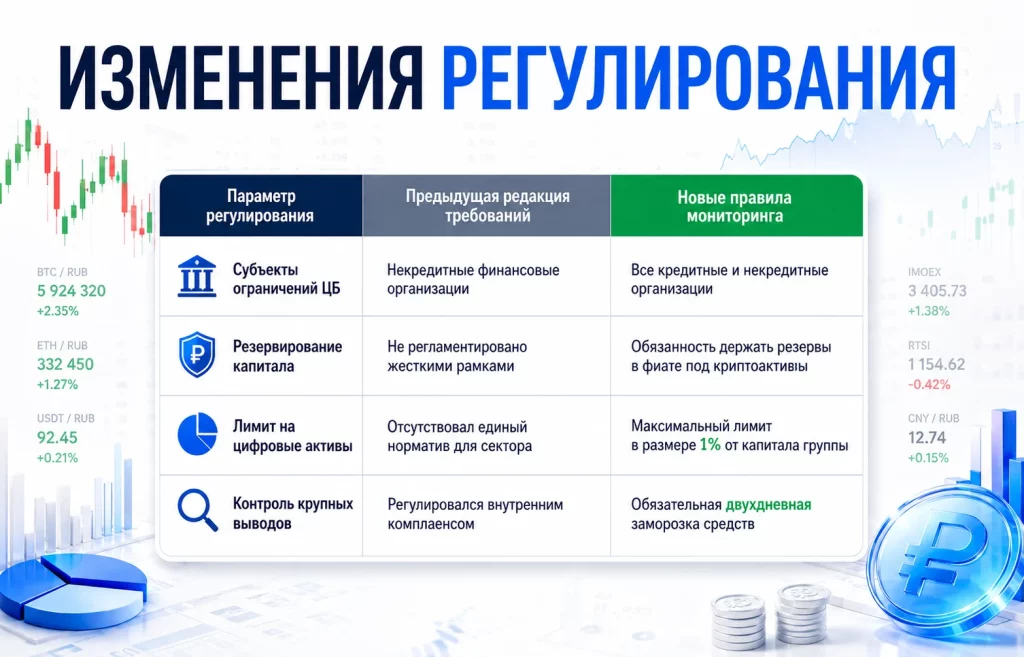 Изменения регулирования криптовалютв рф