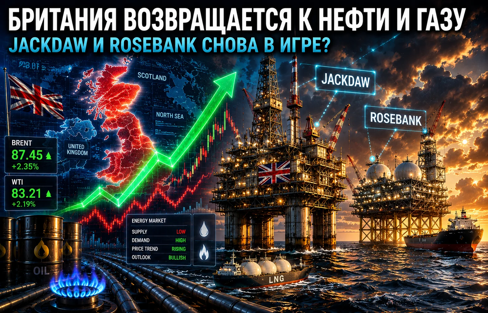 Jackdaw и Rosebank возвращаются? Британия меняет нефтегазовую политику?