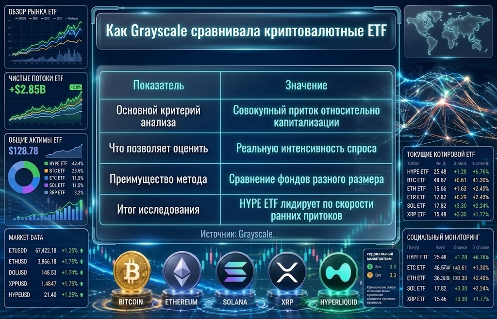 Как grayscale сравнивала криптовалютные etf
