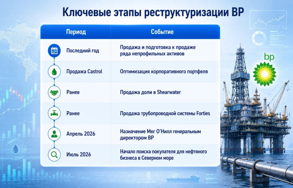 Ключевые этапы реструктуризации bp
