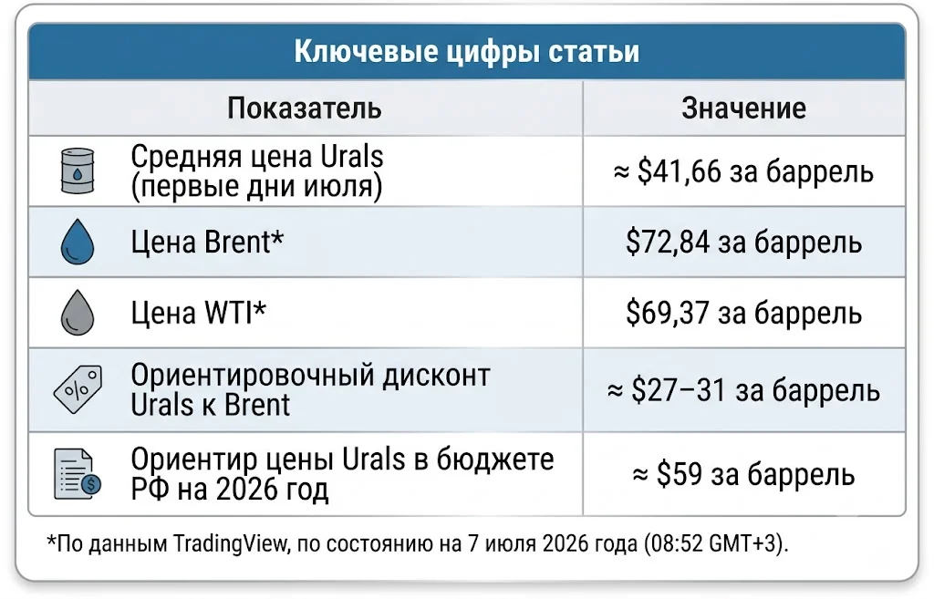 Ключевые котировки на нефть 07.07.2026