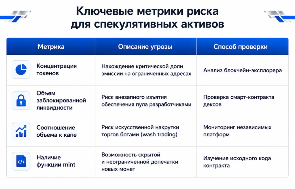 Ключевые метрики риска для спекулятивных активов