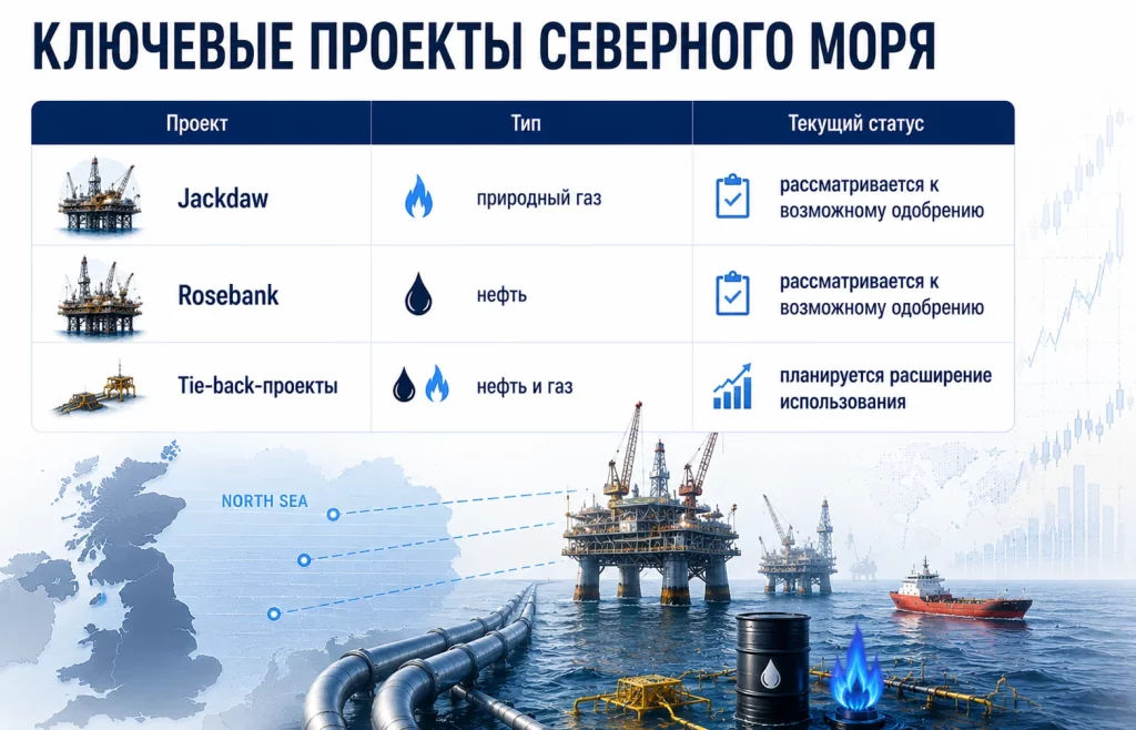 Ключевые проекты северного моря