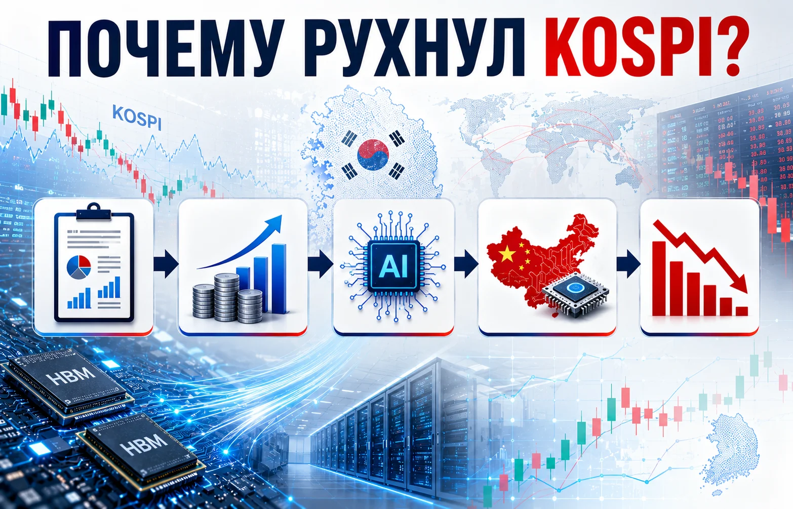 KOSPI снова рухнул, несмотря на сильную отчетность SK Hynix