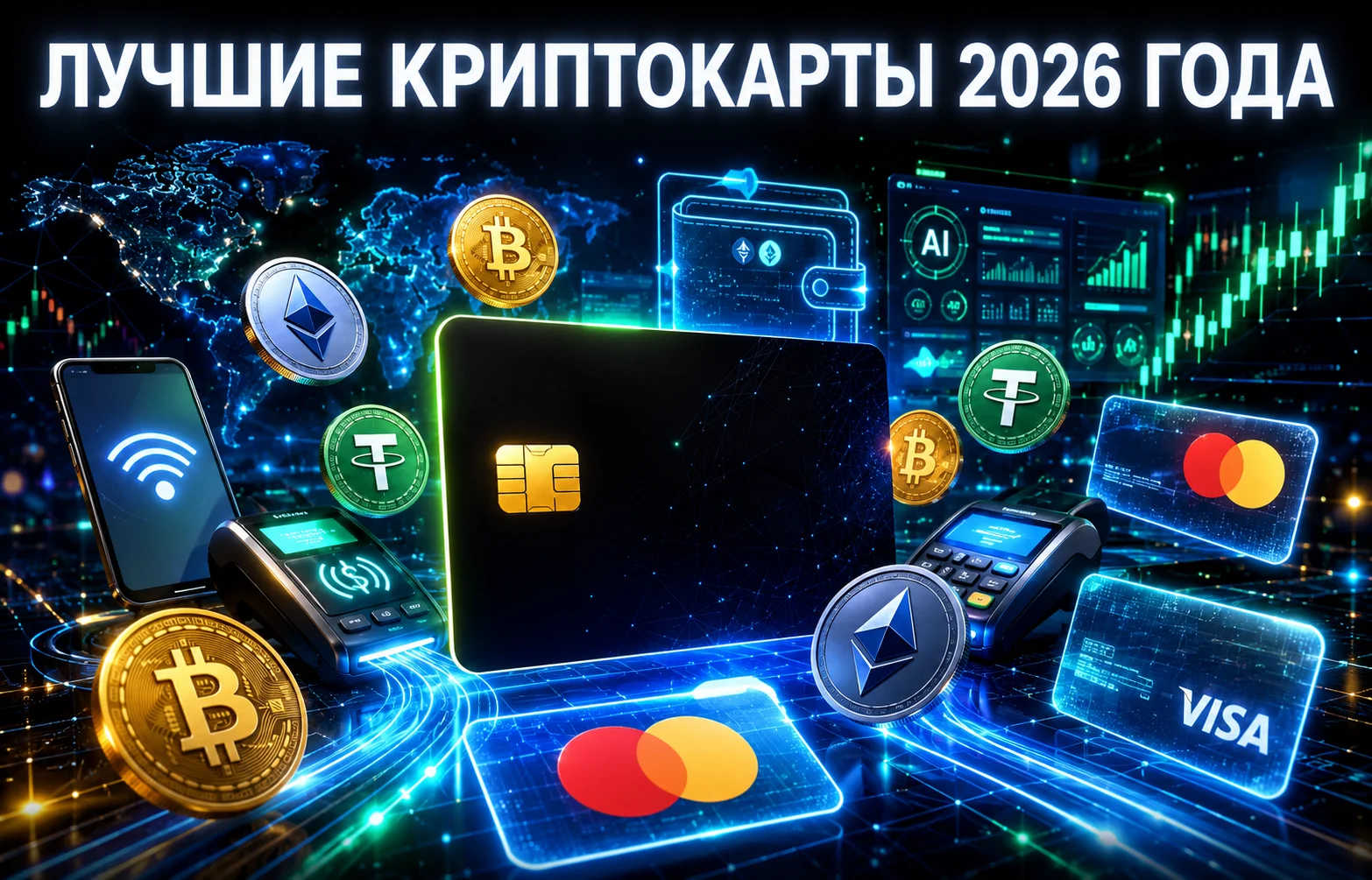 Криптовалютные платежные карты 2026: лидеры рынка