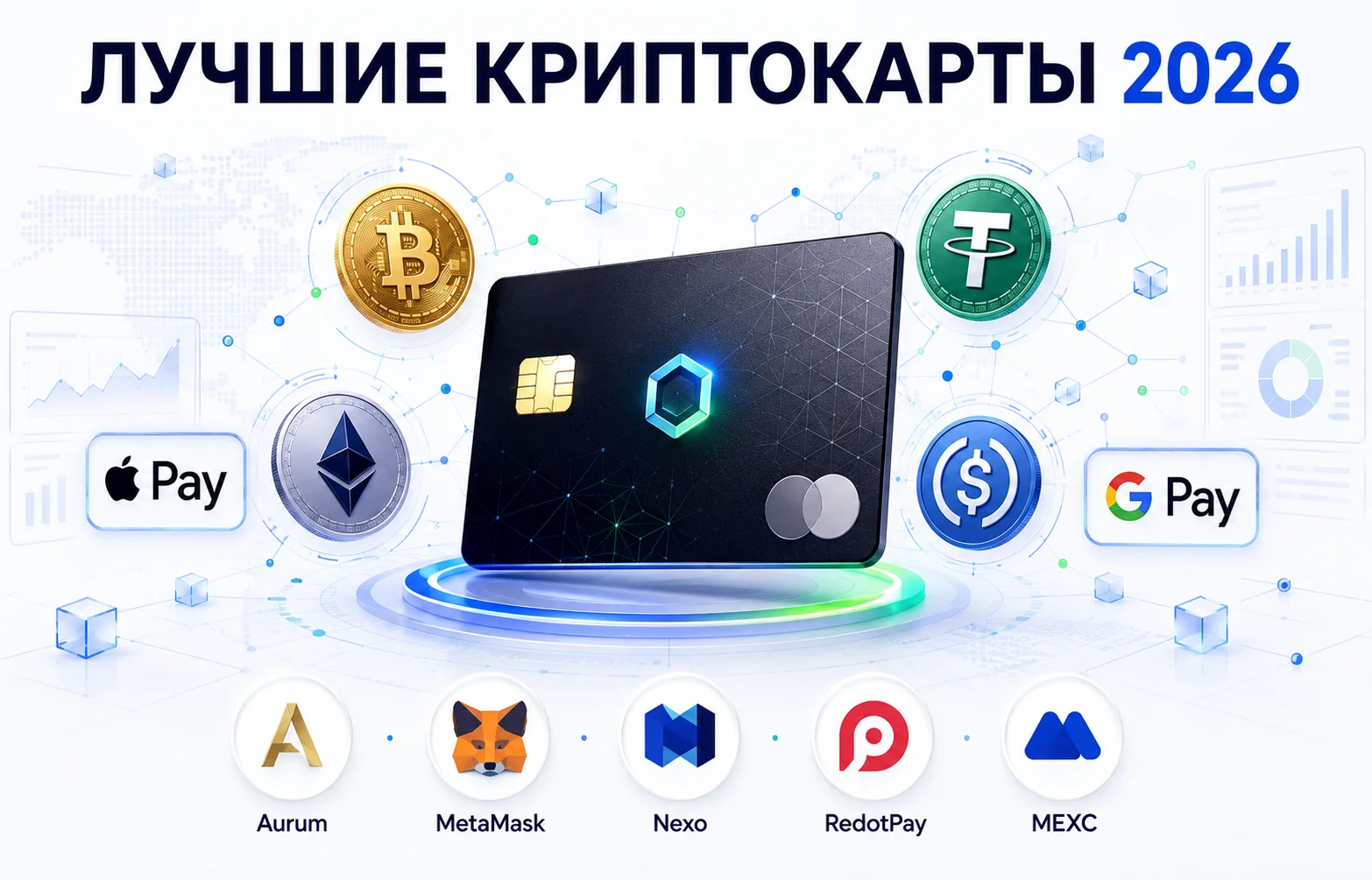Криптовалютные платежные карты 2026: лидеры рынка