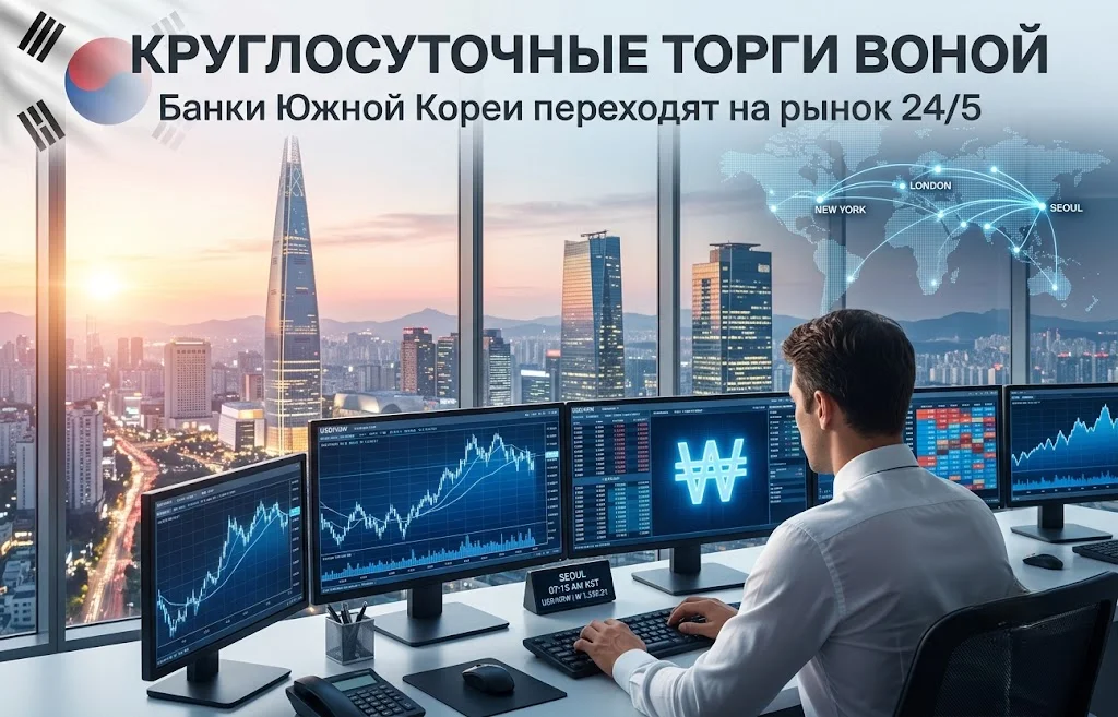 Круглосуточные торги воной: зачем банки Южной Кореи меняют стратегию KRW