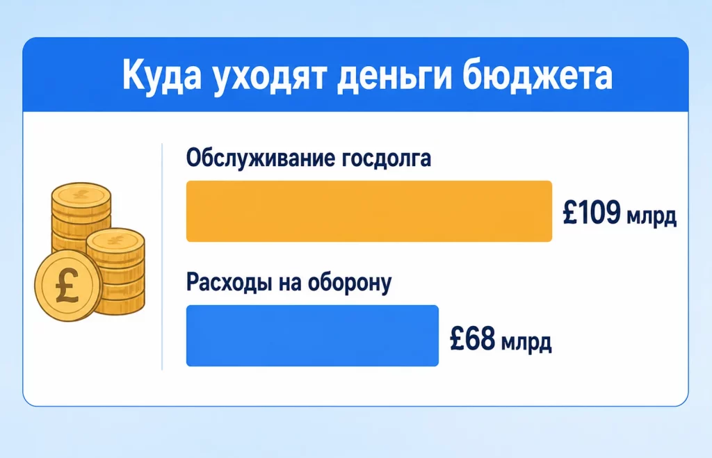 Куда уходят деньги бюджета британии
