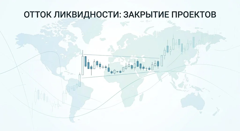 Закрытие криптопроектов в 2026 году: крах Web3