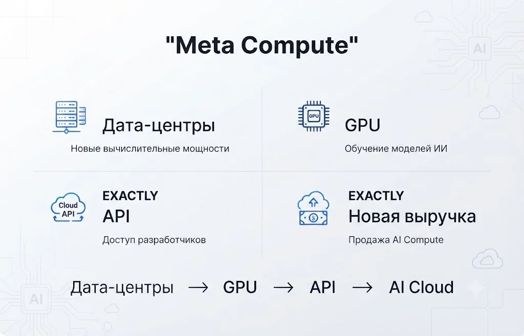 Meta запускает облачный бизнес ИИ: почему рынок отреагировал ростом?