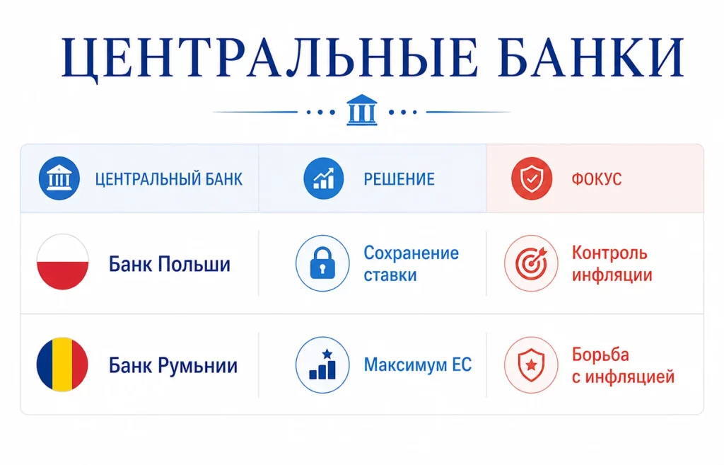Монетарная политика ключевых региональных регуляторов