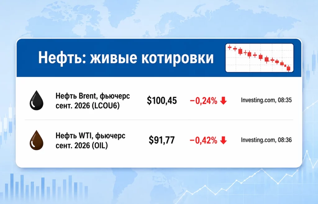 Нефть живые котировки
