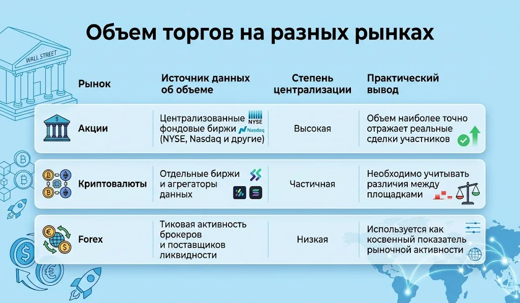 Торговые сессии Форекс: когда лучше торговать? 4 Объем на разных рынках