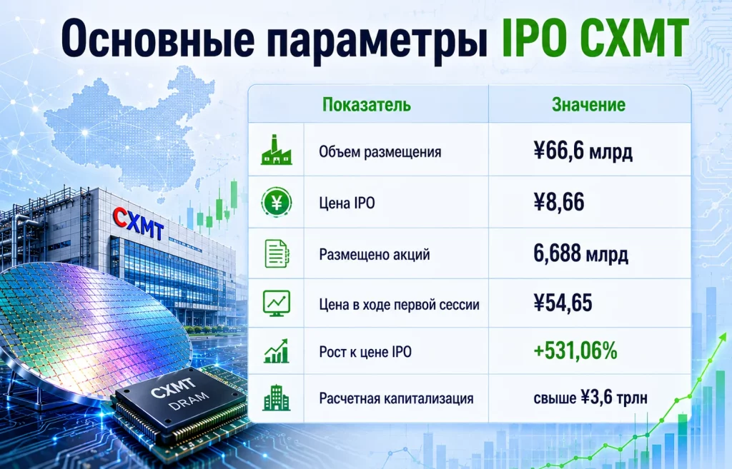 Основные параметры ipo cxmt