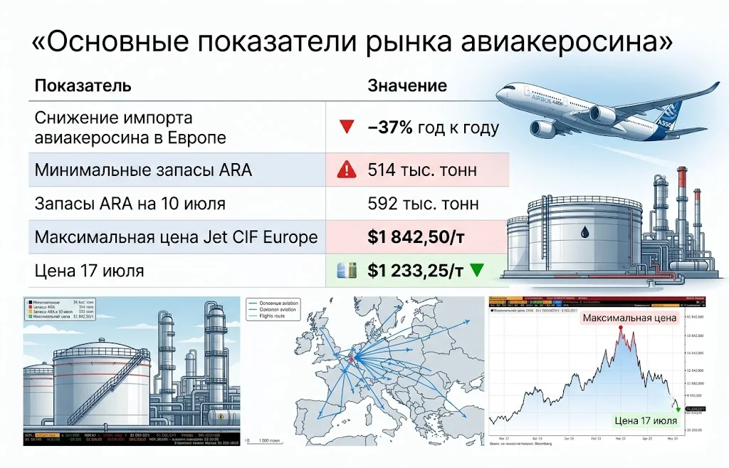 Основные показатели рынка авиакеросина