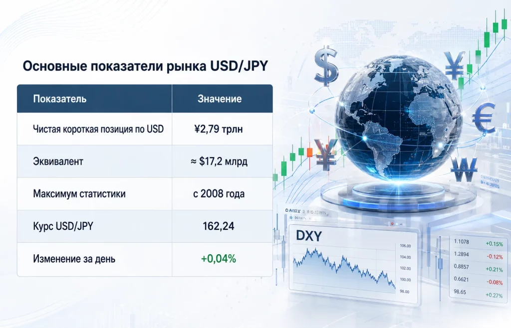 Основные показатели рынка usdjpy