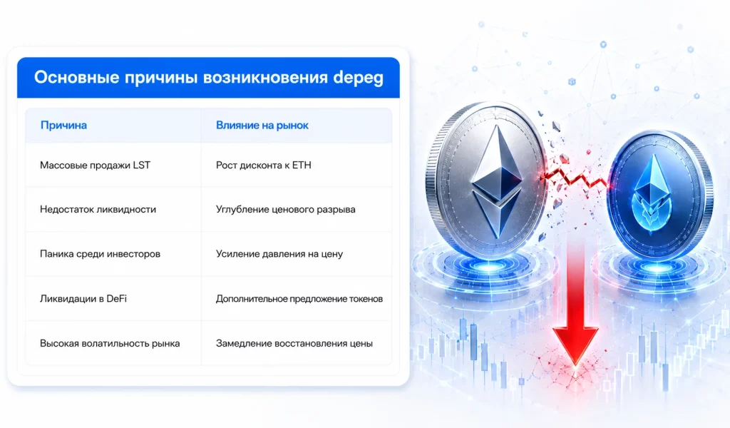 Основные причины возникновения depeg