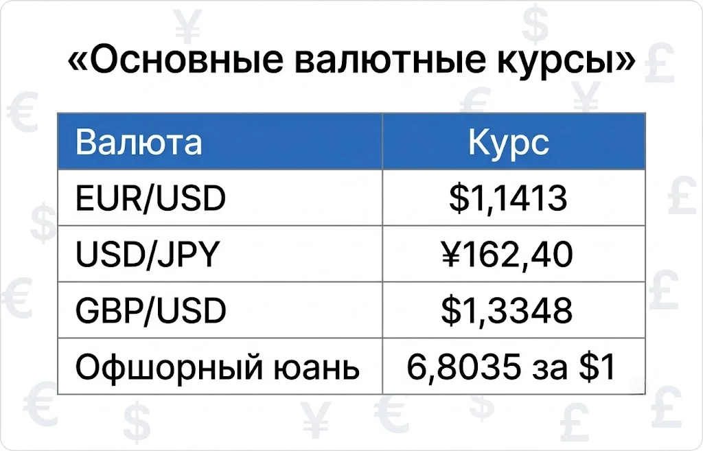 Дайджест фондового рынка за 08.07.2026: нефть взлетела, акции падают 4 Основные валютные курсы