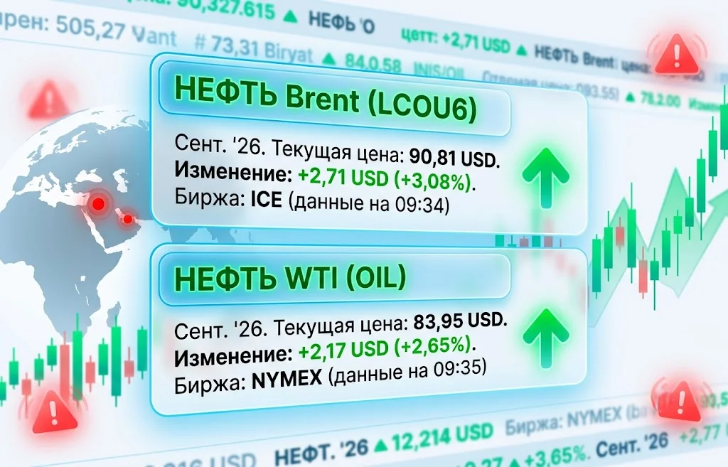 Цена нефти Brent пробила $90: угроза на Ближнем Востоке 1 Оценка текущей рыночной ситуации