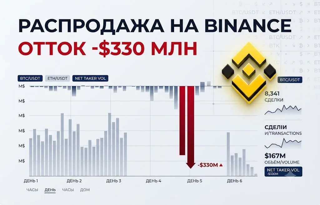 BTC упал ниже $58 000: результаты распродажи на Binance