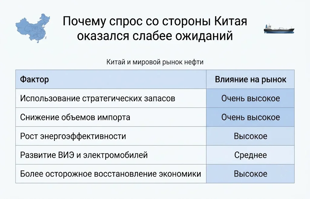 Почему спрос со стороны китая оказался слабее ожиданий