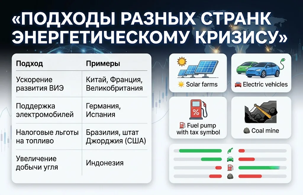 Подходы разных стран к энергетическому кризису