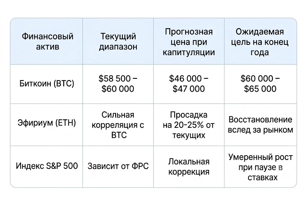Прогнозные сценарии по активам